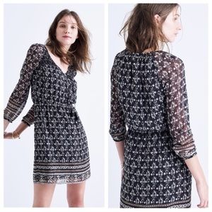 Madewell lace-up burnished floral boho dress